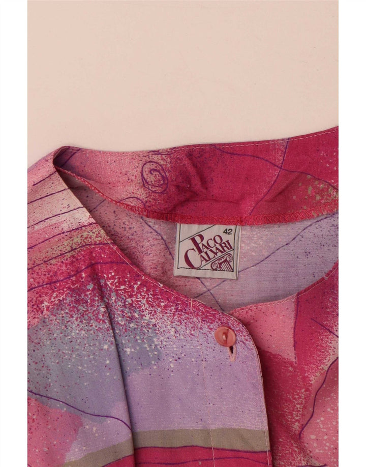 Blusa feminina Paco Calvari EU 42 grande multicolorida geométrica