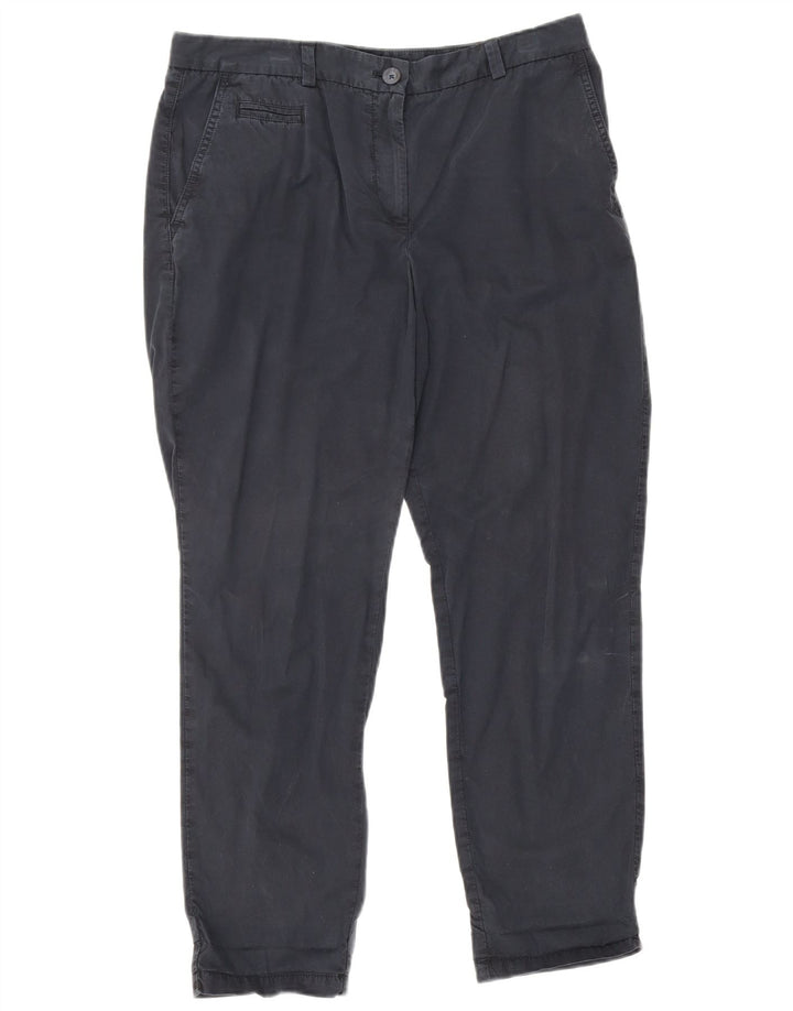 Calça Chino Feminina Marks & Spencer Reino Unido 12 Médio W32 L26 Azul Marinho