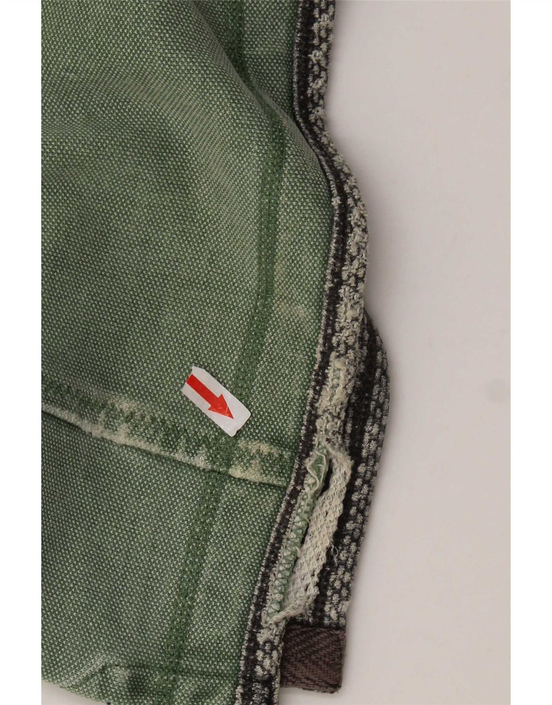 Fat Face Masculino Zip Neck Moletom Jumper Médio Algodão Verde