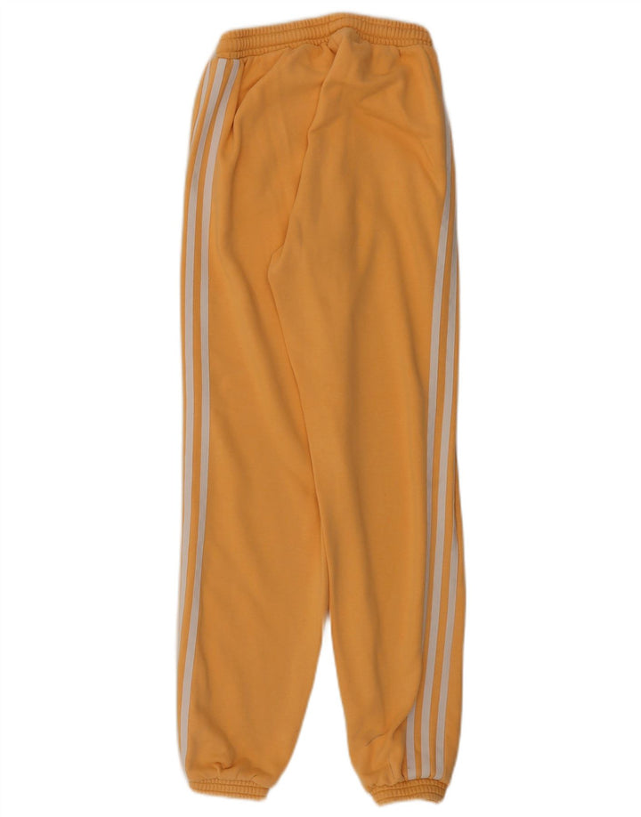 ADIDAS Womens Tracksuit Calças Joggers UK 6 XS Amarelo Algodão