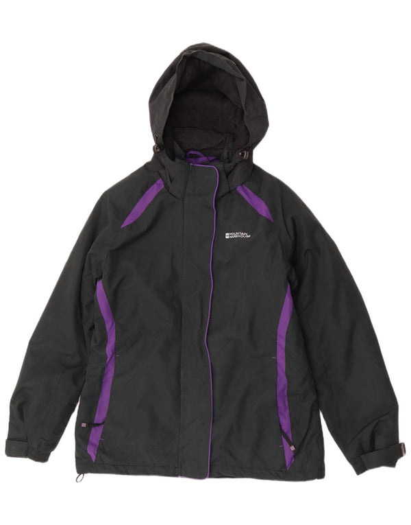 Jaqueta corta-vento feminina com capuz Mountain Warehouse UK 8 pequena preta