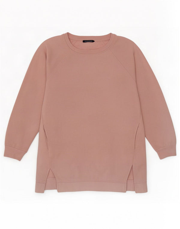Suéter feminino Marks & Spencer Reino Unido 14 grande algodão rosa