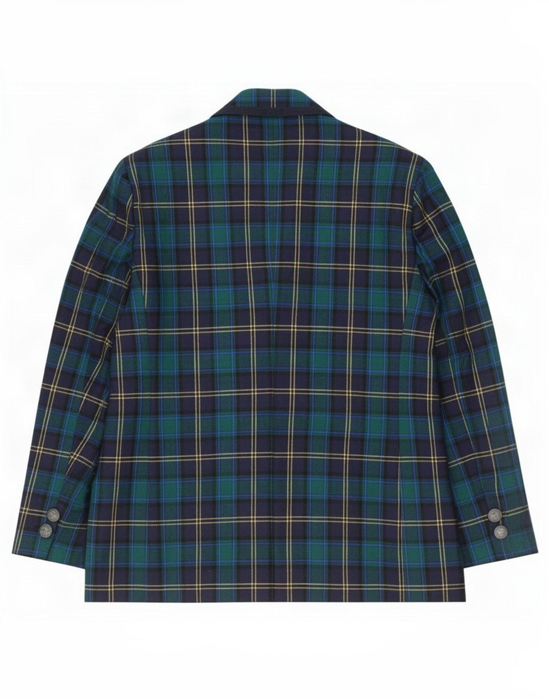 Jaqueta blazer feminina Dominew com 3 botões IT 50 XL verde xadrez lã virgem