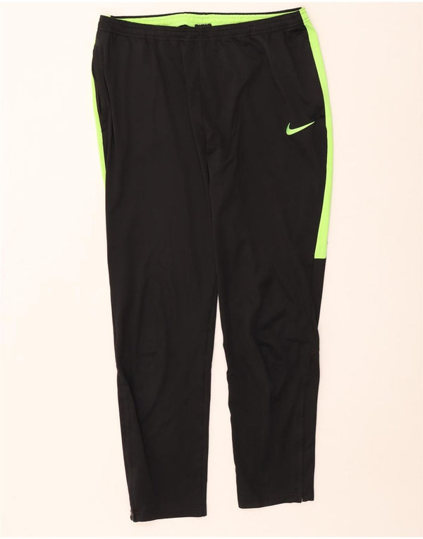 Calça de treino masculina NIKE Dri Fit grande preto colorblock poliéster
