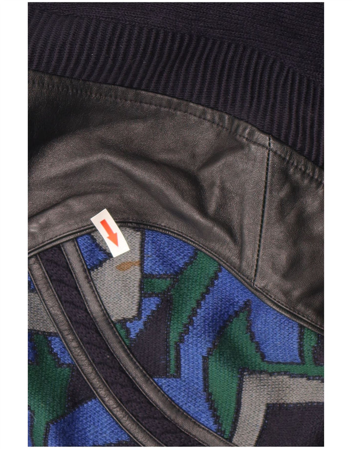 Suéter masculino Rainbow com gola redonda IT 56 2XL algodão geométrico azul marinho