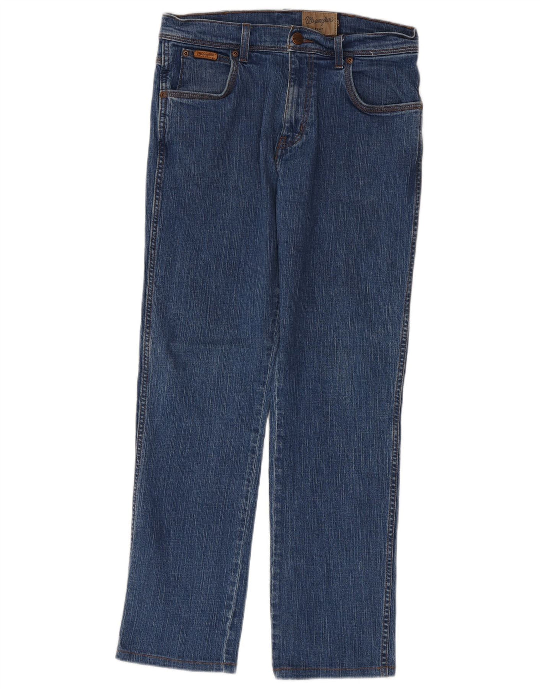 Wrangler Masculino Texas Stretch Straight Jeans W32 L32 Azul Algodão