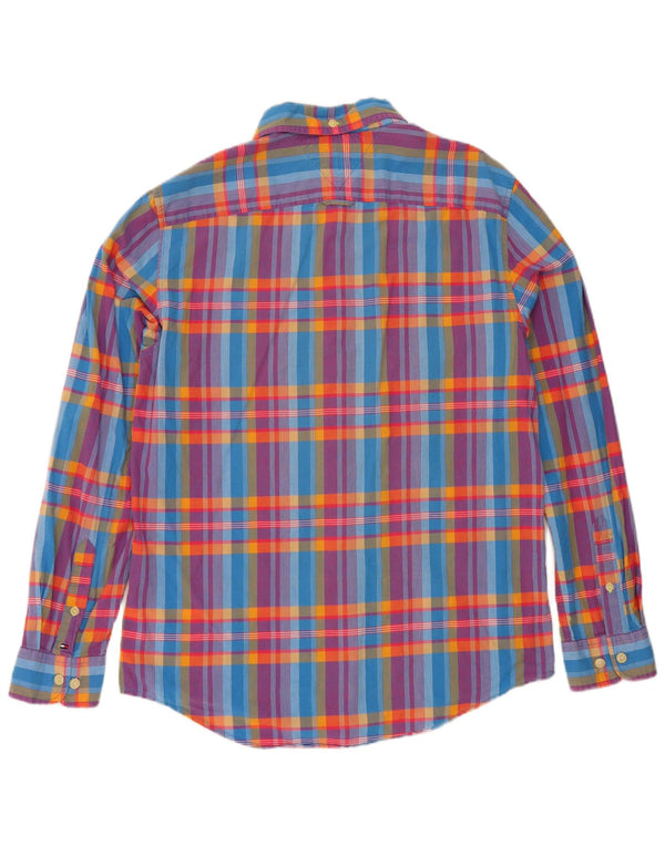 Tommy Hilfiger Mens New York Fit Shirt Large Multicoloured Plaid Cotton