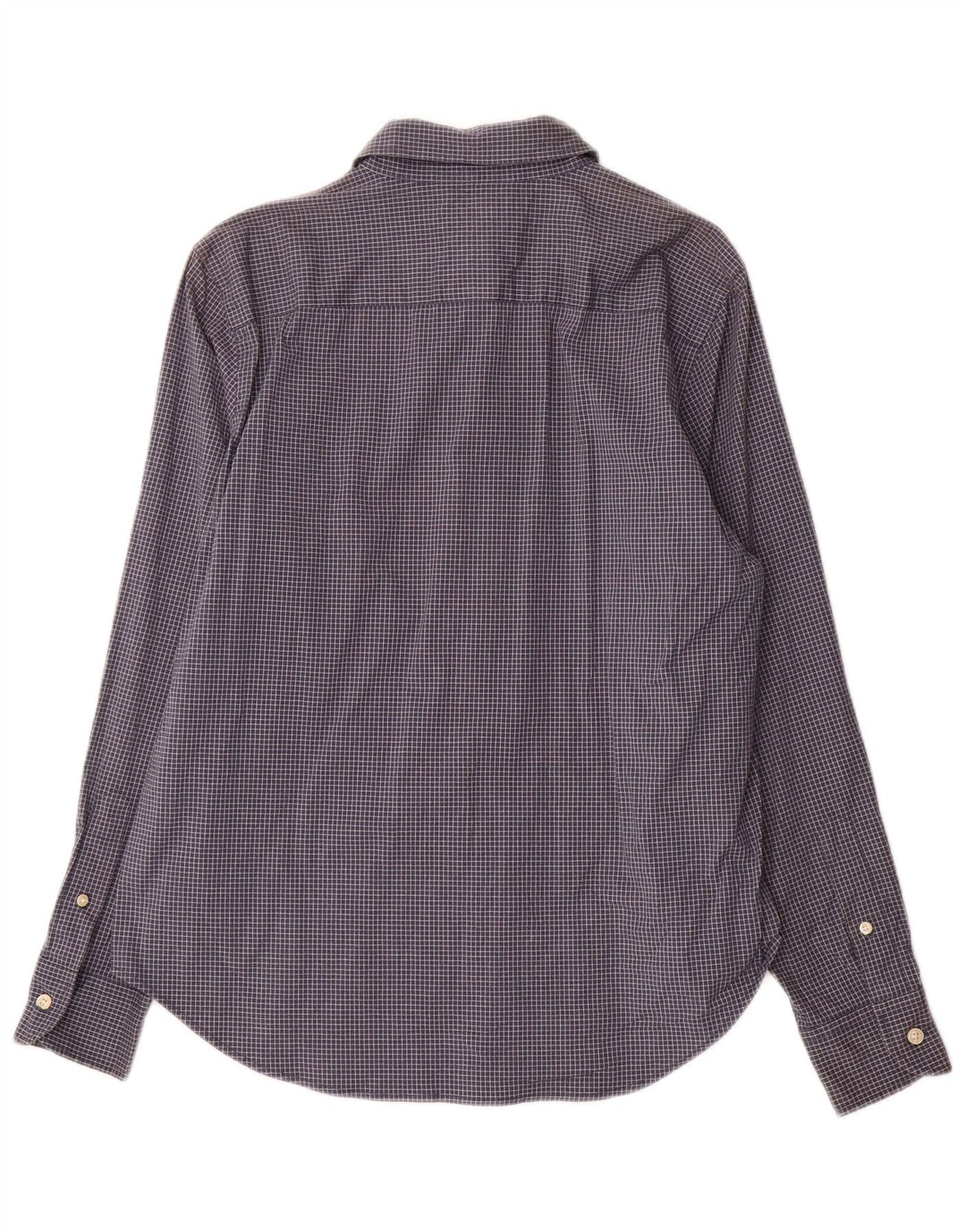 Camisa feminina Ralph Lauren EUA 12 grande algodão xadrez azul marinho