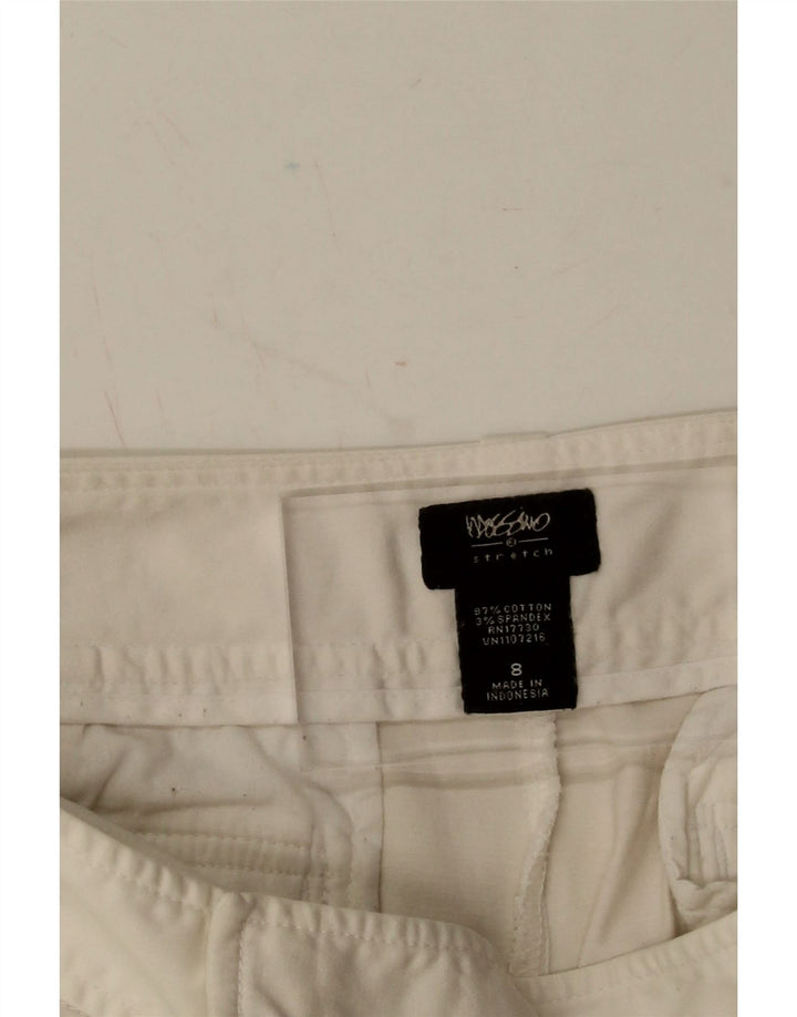 Calça capri feminina MOSSIMO stretch US 8 médio W32 L22 branco