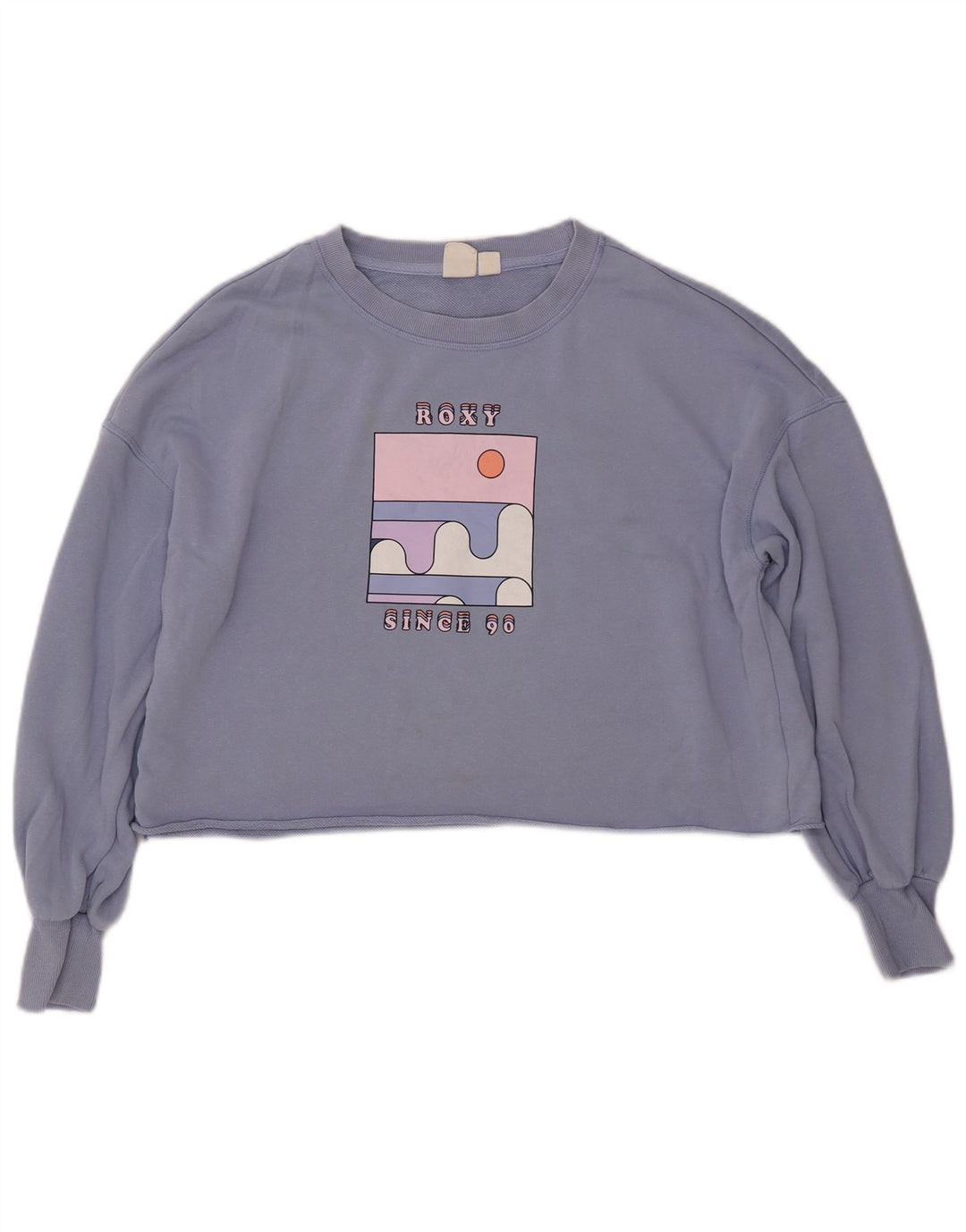 ROXY Suéter feminino oversized com estampa gráfica UK 16 grande azul