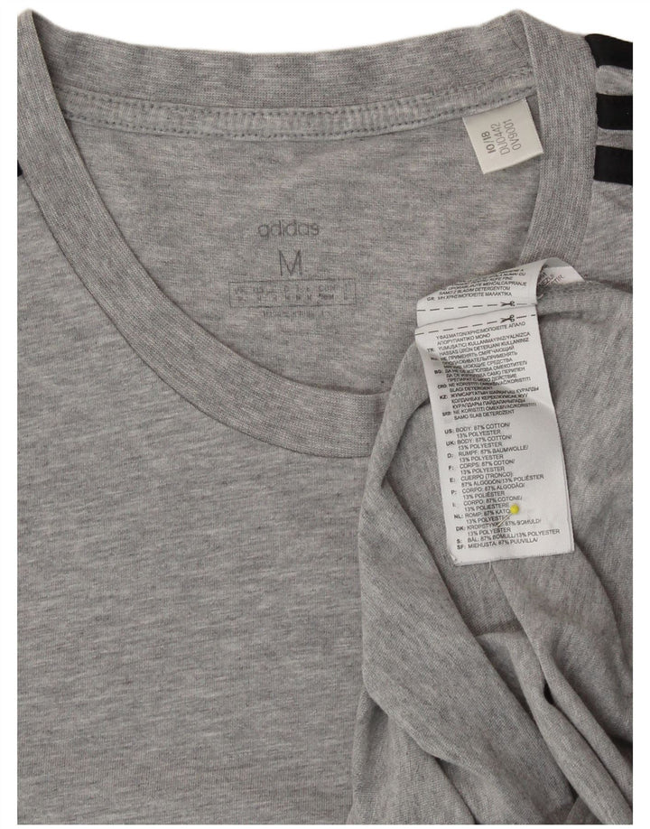 Camiseta masculina ADIDAS Top cinza médio algodão