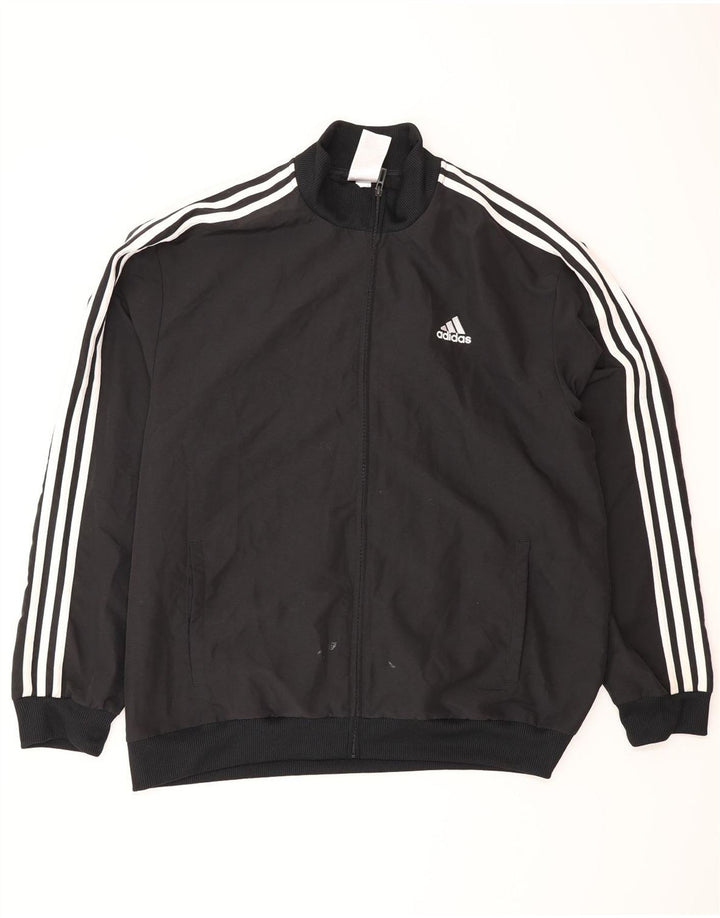 Adidas Mens Treino Top Jaqueta Grande Poliéster Preto