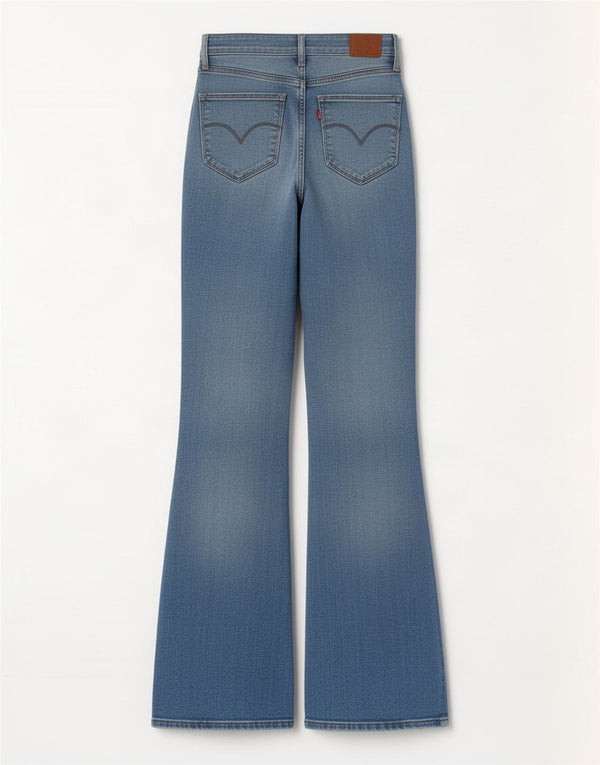 Calça jeans feminina Levi's 725 High Rise Bootcut W28 L32 azul algodão