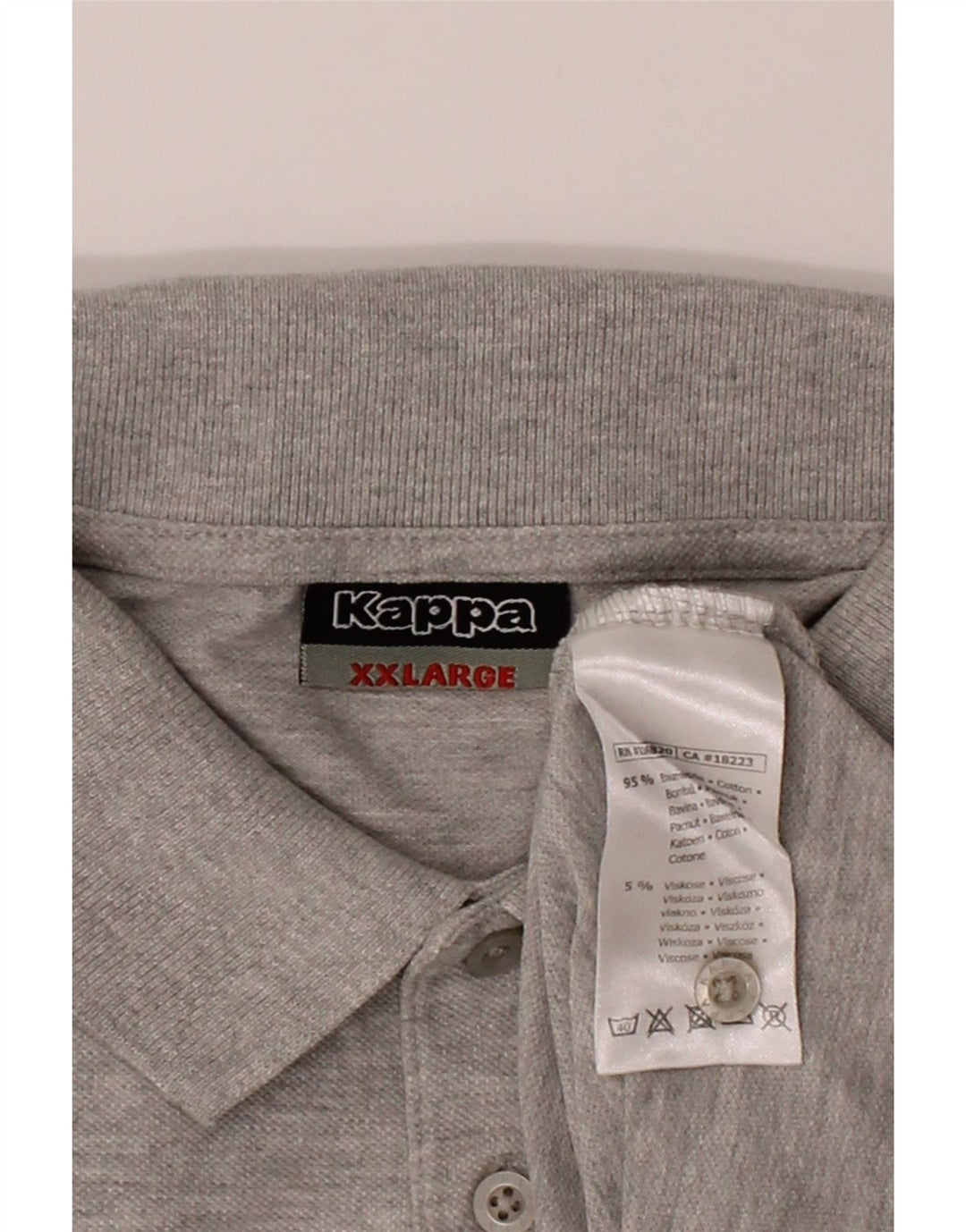 Camisa polo masculina KAPPA 2XL algodão cinza