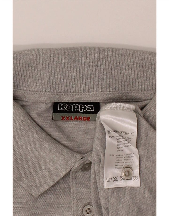 Camisa polo masculina KAPPA 2XL algodão cinza