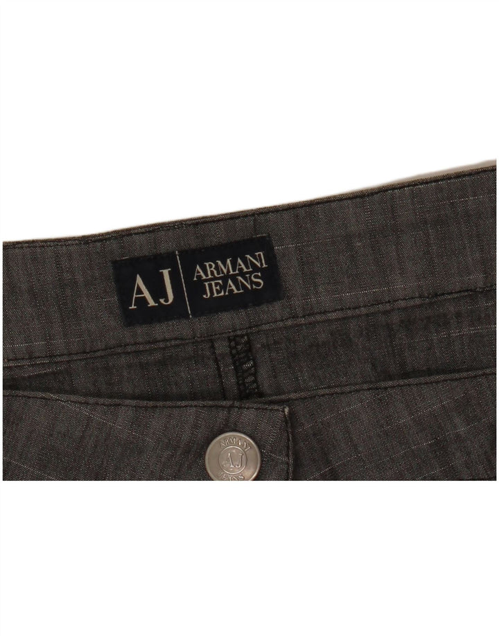 Saia reta feminina Armani W32 grande cinza manchado