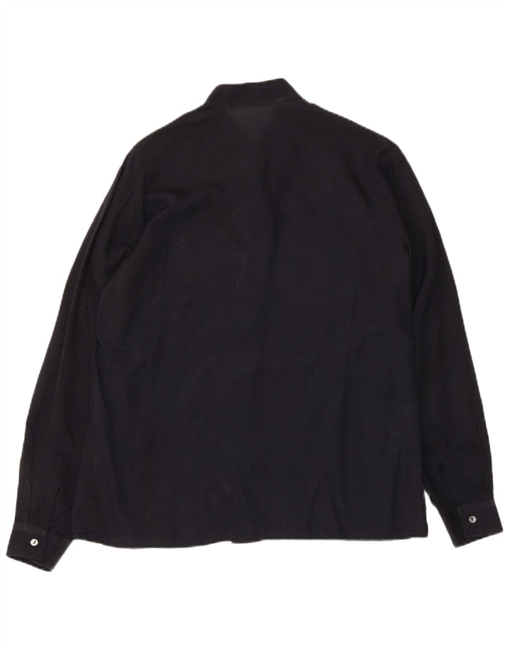Blusa camisa feminina vintage IT 46 grande acetato preto