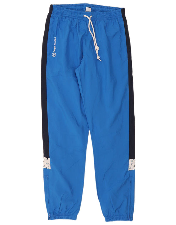 Calça de treino masculina Sergio Tacchini poliéster colorblock azul médio
