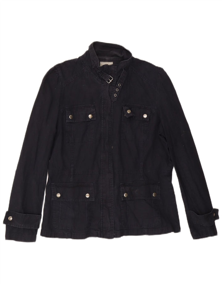 Converse Womens Utility Jacket UK 16 Grande Algodão Azul Marinho