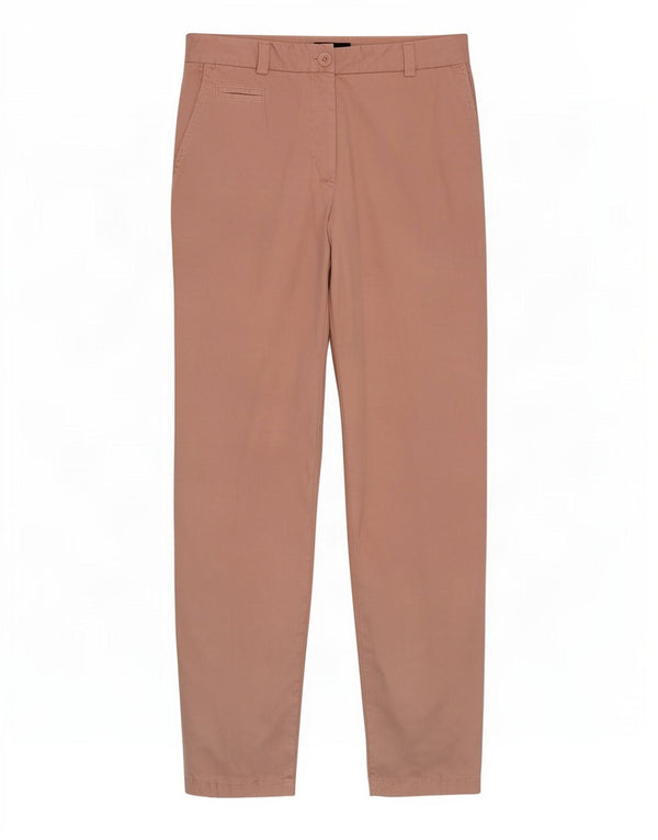 Calça Chino Feminina Marks & Spencer Slim UK 10 Pequeno W27 L30 Algodão Rosa