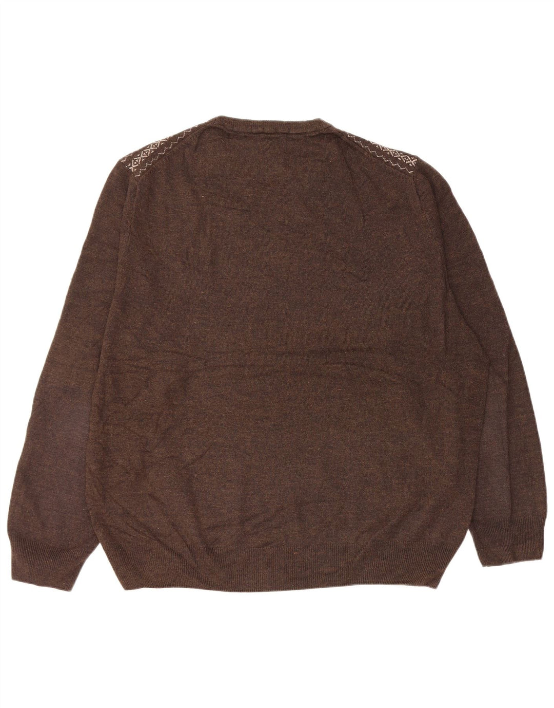 Suéter masculino Dockers com gola redonda XL marrom Fair Isle acrílico