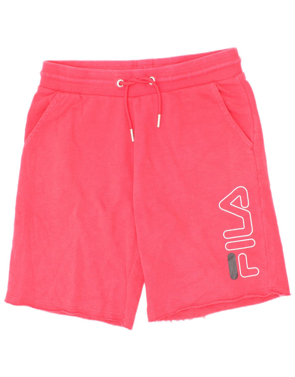 Fila Shorts esportivos gráficos para meninas 7-8 anos algodão vermelho