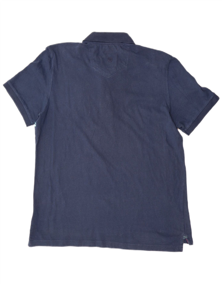 Camisa polo masculina Fat Face XL azul marinho listrada