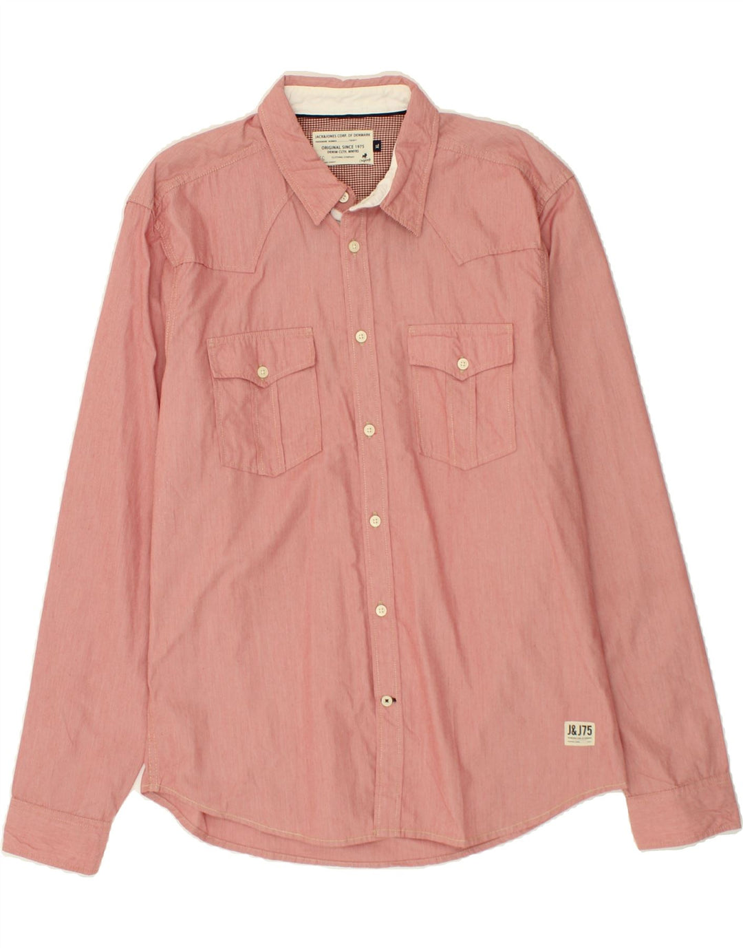 JACK & JONES Mens Graphic Shirt XL Pink Cotton Vintage Jack & Jones and Second-Hand Jack & Jones from Messina Hembry 