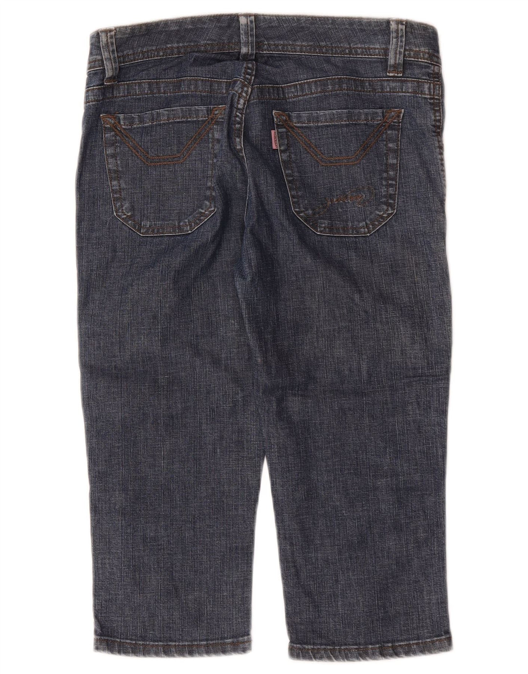Bermuda jeans feminina Jeckerson W27 pequeno algodão azul