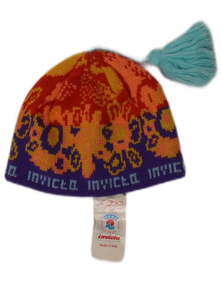 Chapéu Bobble feminino de malha gráfica Invicta tamanho único laranja acrílico