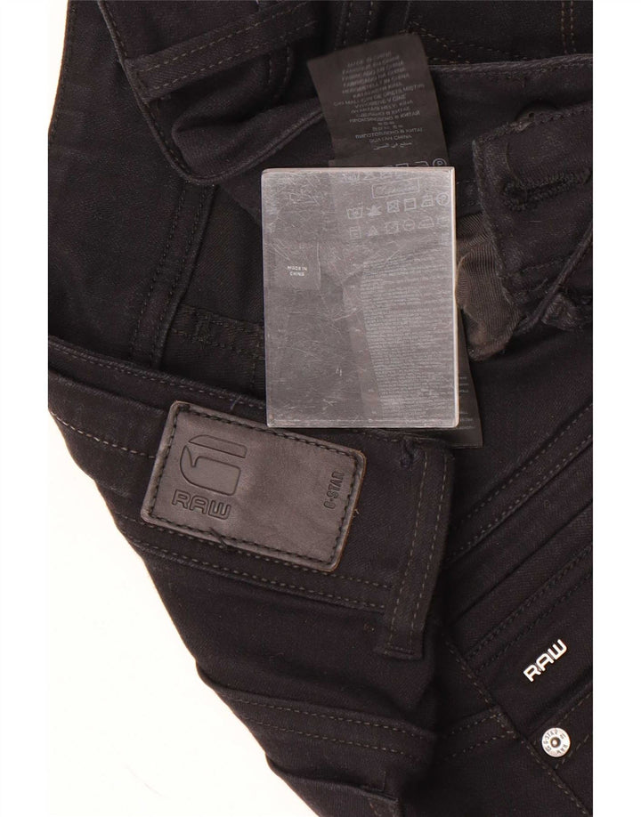 G-Star feminino Midge Saddle Jeans retos W28 L30 algodão preto