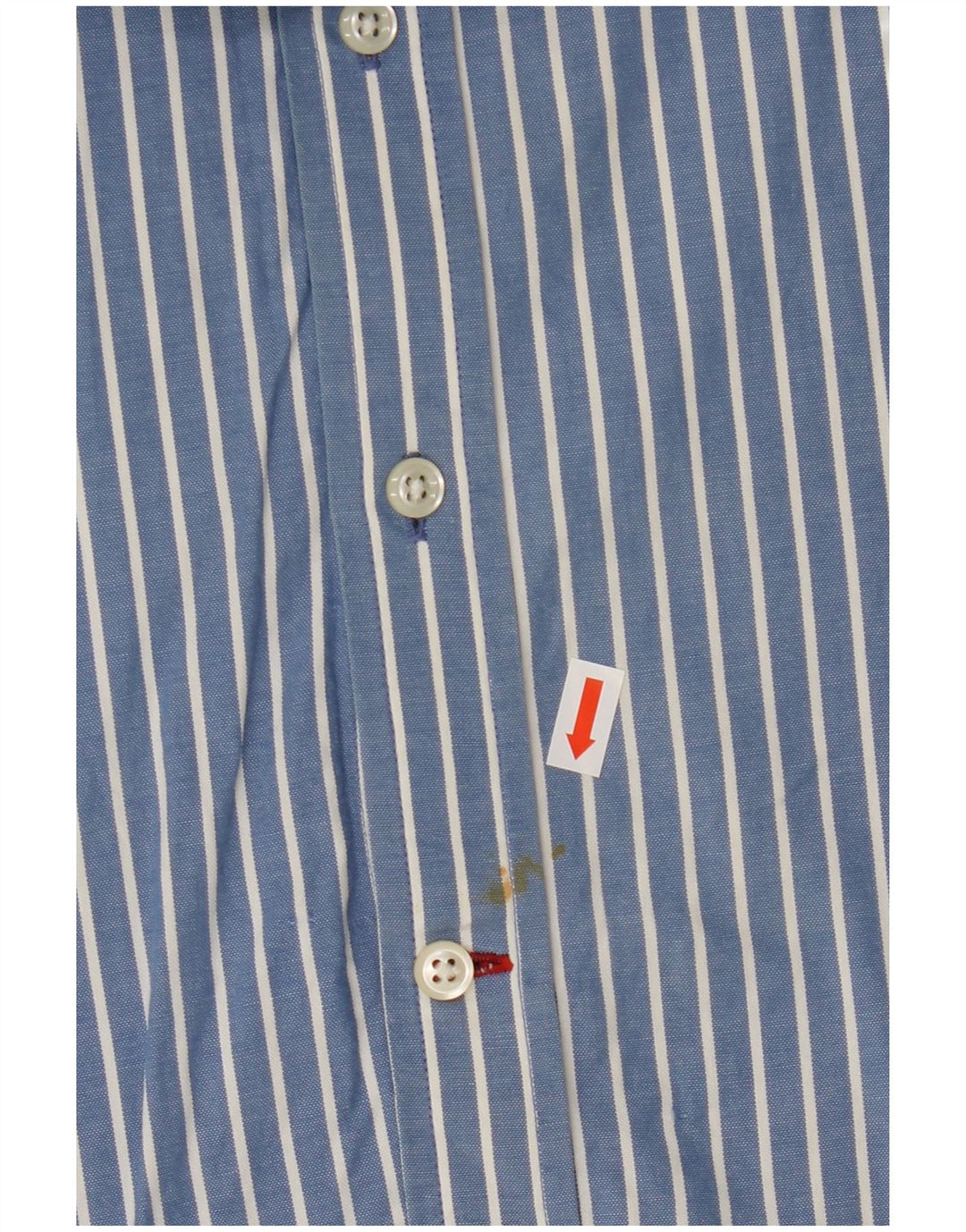 Camisa masculina TOMMY HILFIGER de algodão listrado azul médio