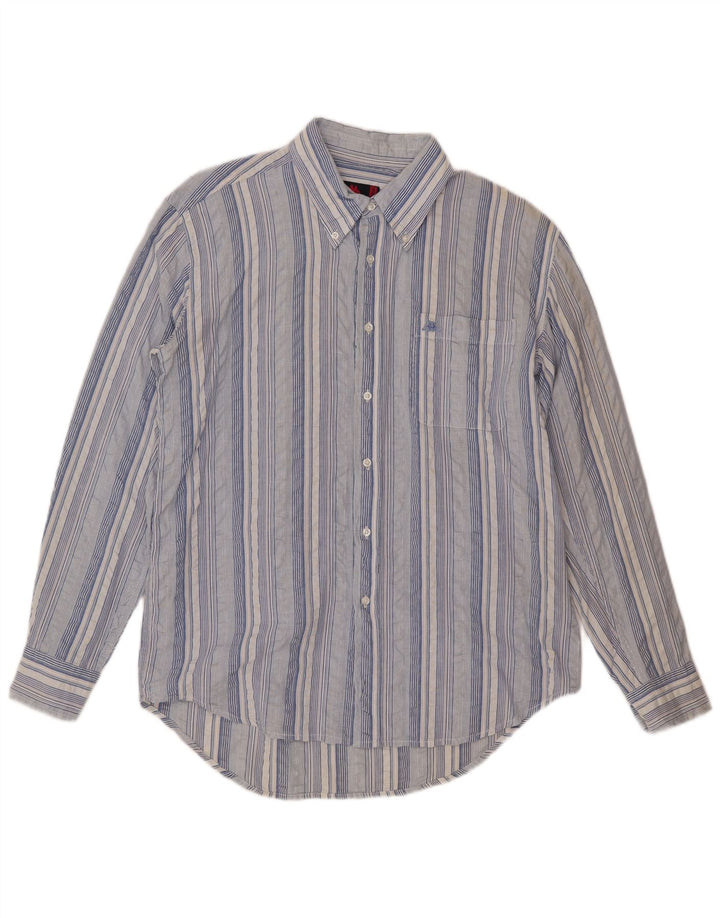 Camisa masculina KAPPA de algodão listrado azul médio