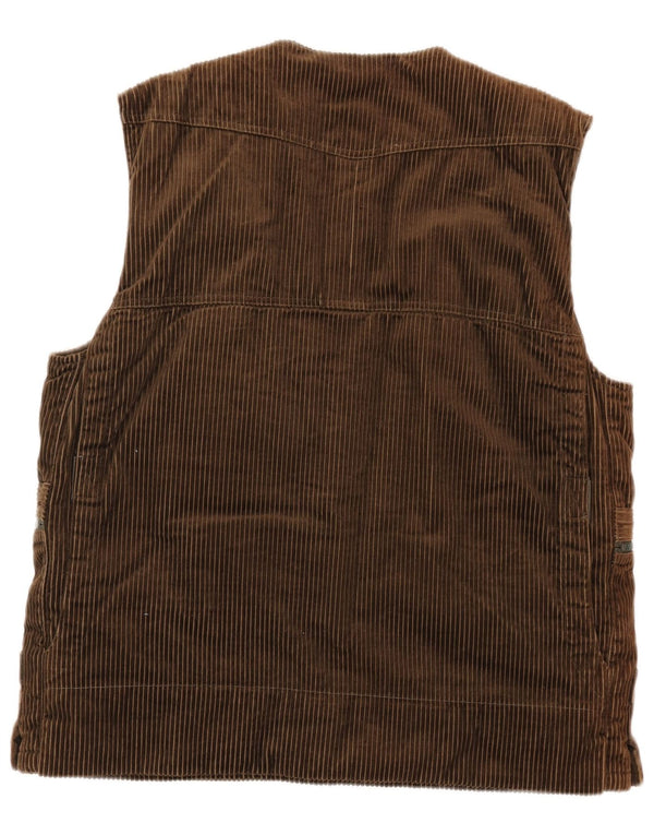 ESSE EMME Mens Corduroy Gilet IT 48 Algodão Cáqui Médio