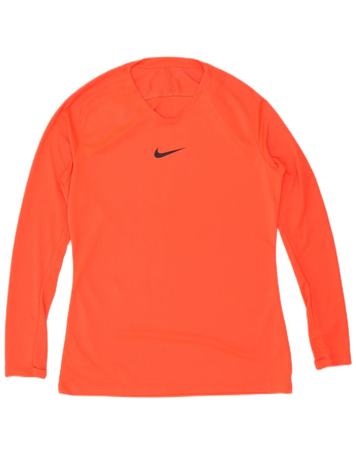 Nike Mens Dri Fit Top Manga Longa Grande Laranja