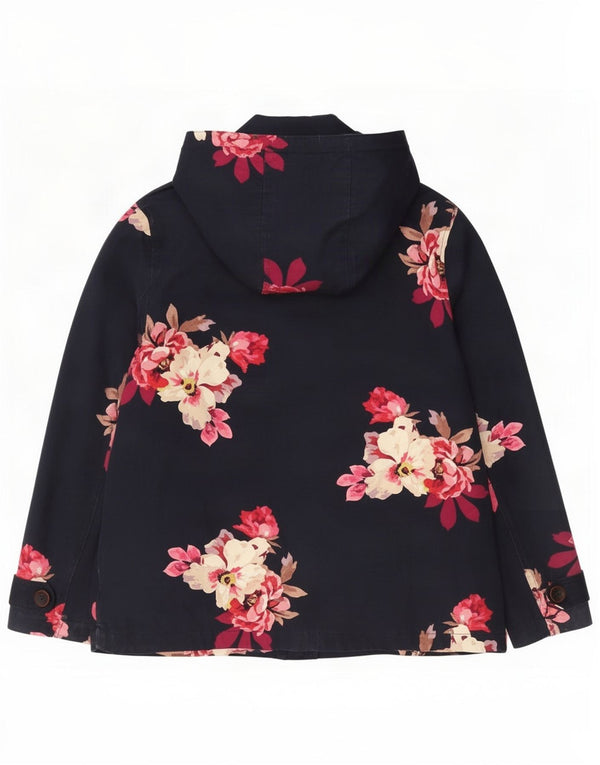 Jaqueta de chuva feminina Joules com capuz Reino Unido 16 grande azul marinho floral