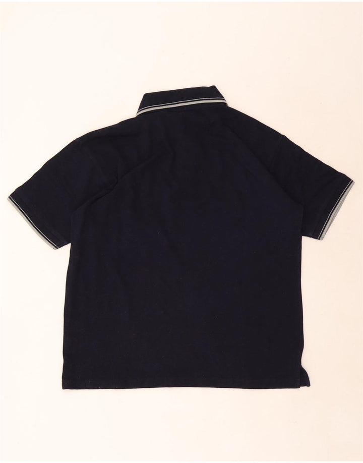 Camisa polo masculina Kappa grande algodão listrado azul marinho