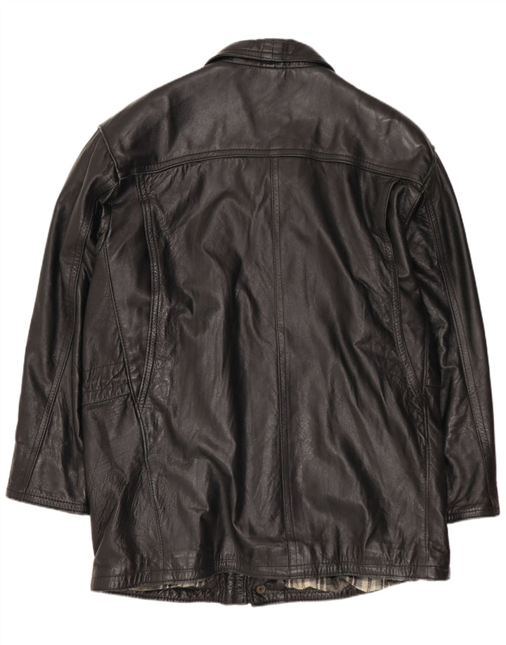Jaqueta de couro masculina FLORENCE UK 40 grande couro preto