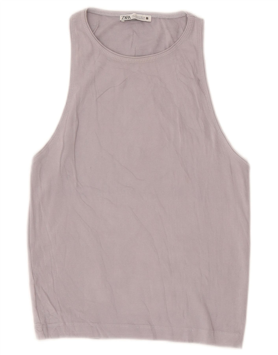 Top colete feminino Zara UK 12 cinza médio