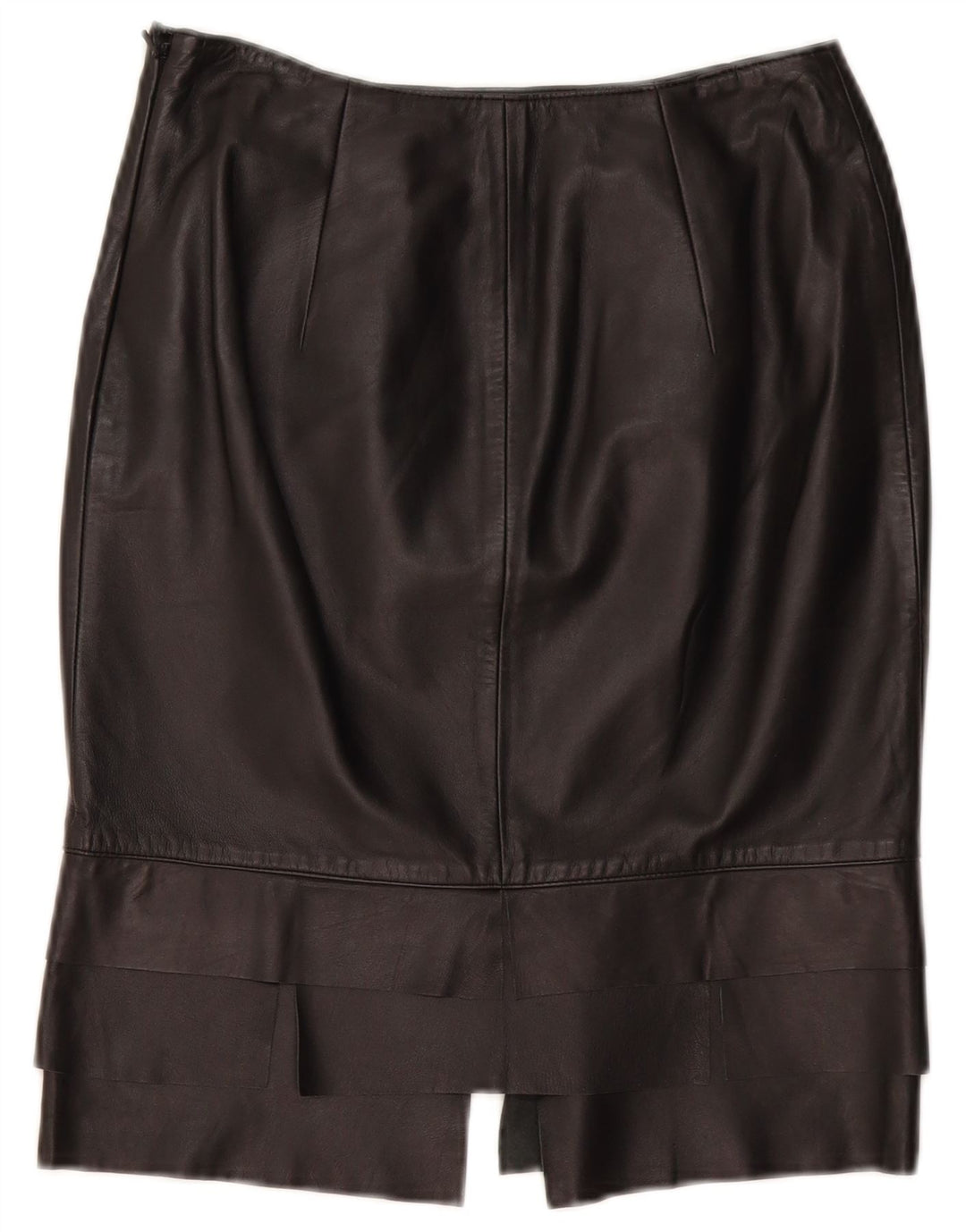 ROBERTA SCARPA Saia feminina cintura alta US 6 médio W26 couro preto