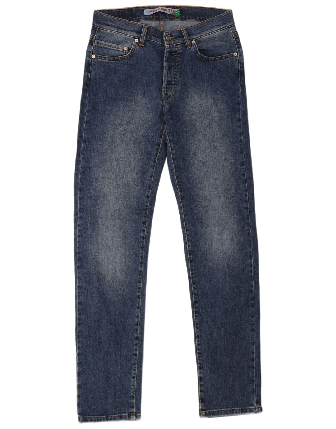 Carrera Mens 710 Regular Fit Jeans Slim W32 L33 Azul Algodão