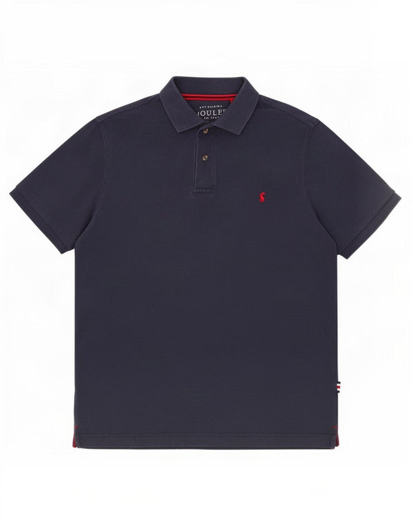 Camisa polo masculina Joules grande algodão azul marinho