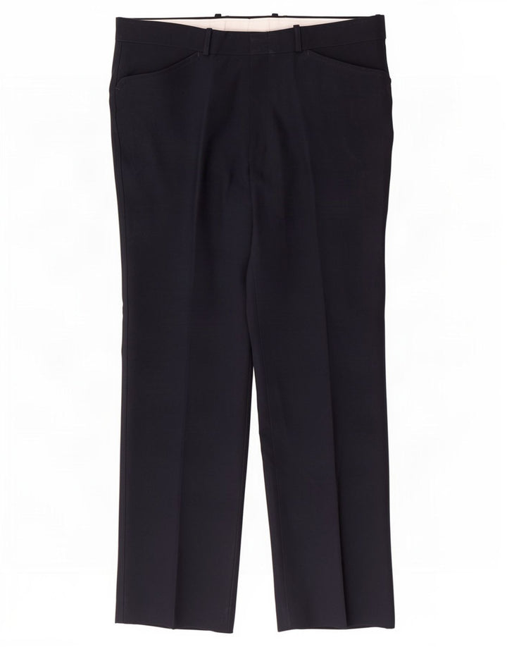 Calça casual reta masculina Farah W36 L30 poliéster azul marinho