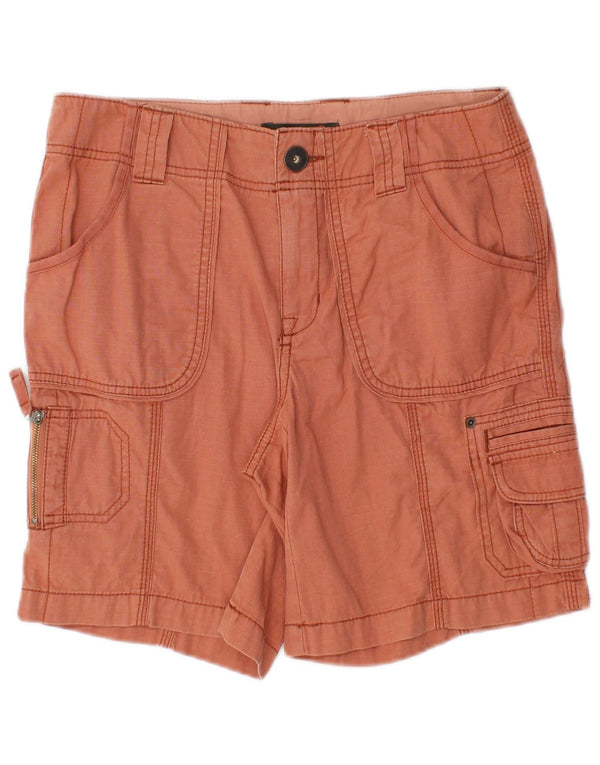 EDDIE BAUER Shorts cargo feminino EUA 2 XS W28 algodão laranja