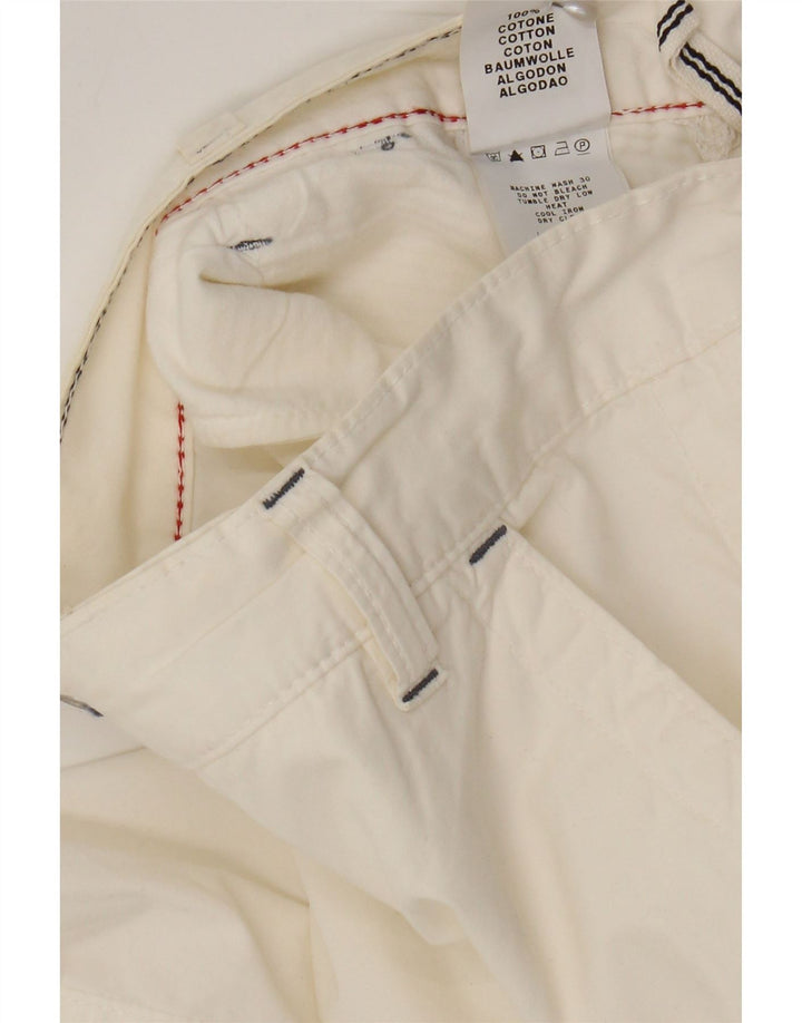Murphy & Nye Mens Chino Shorts W36 Grande Algodão Branco