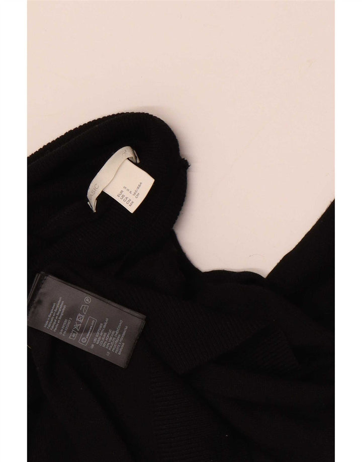 Suéter feminino básico com gola redonda Reino Unido 10 acrílico preto pequeno