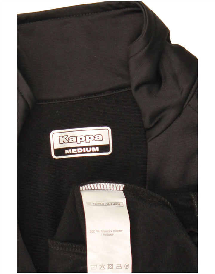 Kappa Mens Graphic Tracksuit Top Jacket Médio Preto Poliéster