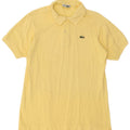 Camisa polo masculina Lacoste tamanho 6 XL algodão amarelo
