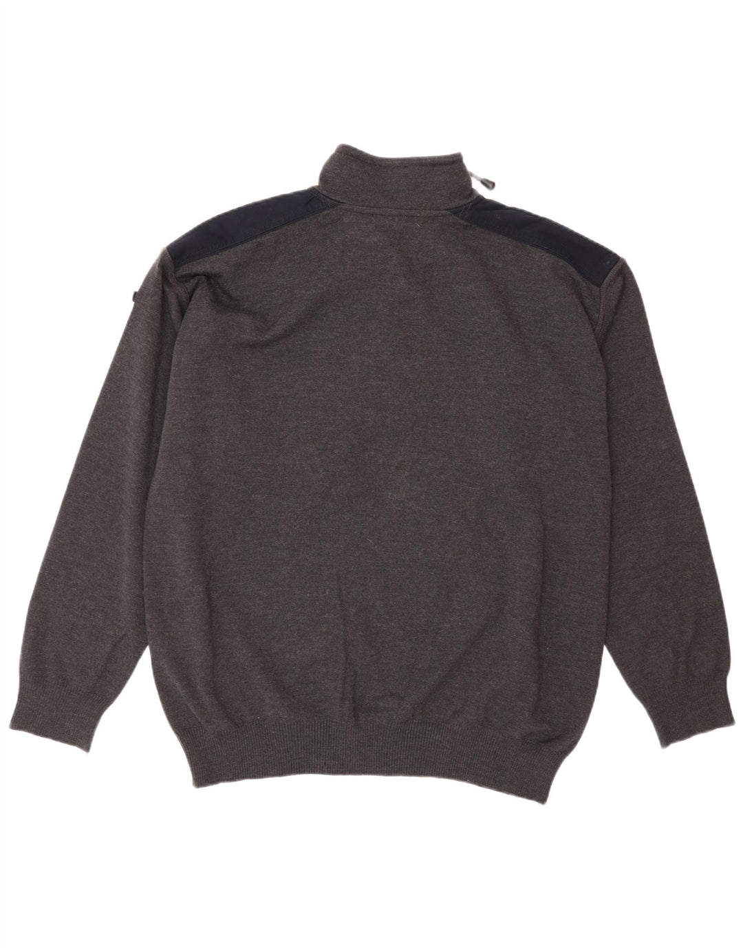 Suéter masculino Sea & Sky com zíper e gola XL de lã azul marinho