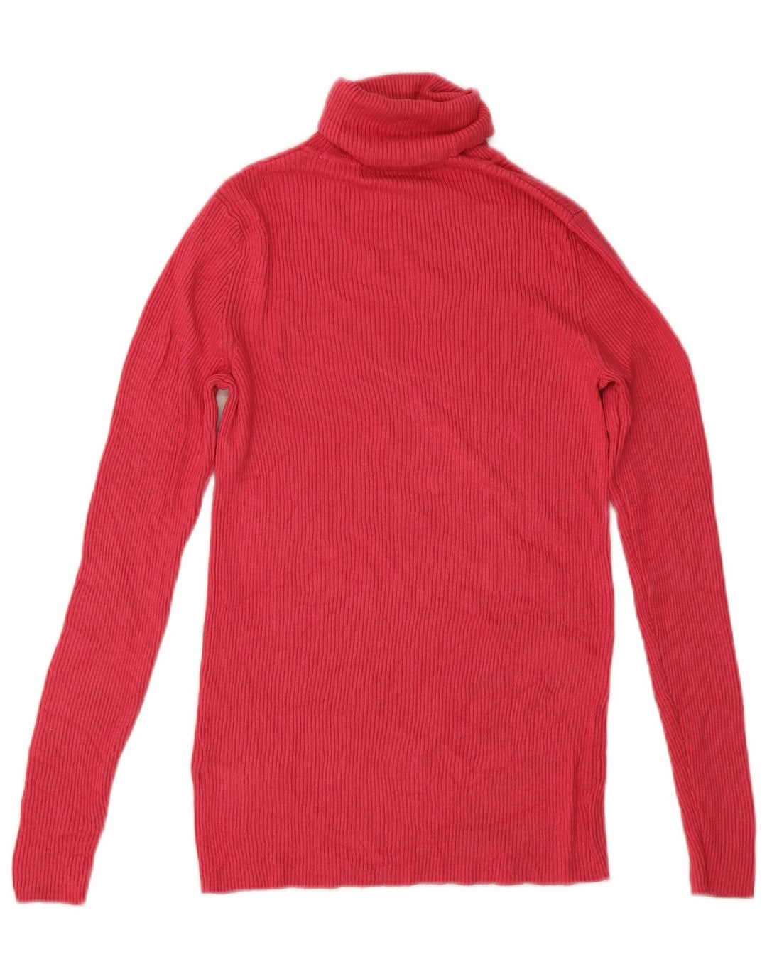 Suéter feminino Marks & Spencer com gola redonda e viscose rosa pequena Reino Unido 10